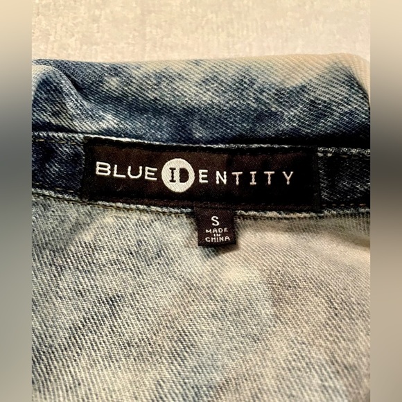 Blue Identity Denim Vest Womens Size Small - Picture 6 of 9